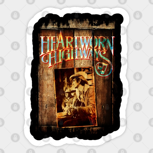 Heartworn Highways Outlaw Country Design Sticker by HellwoodOutfitters